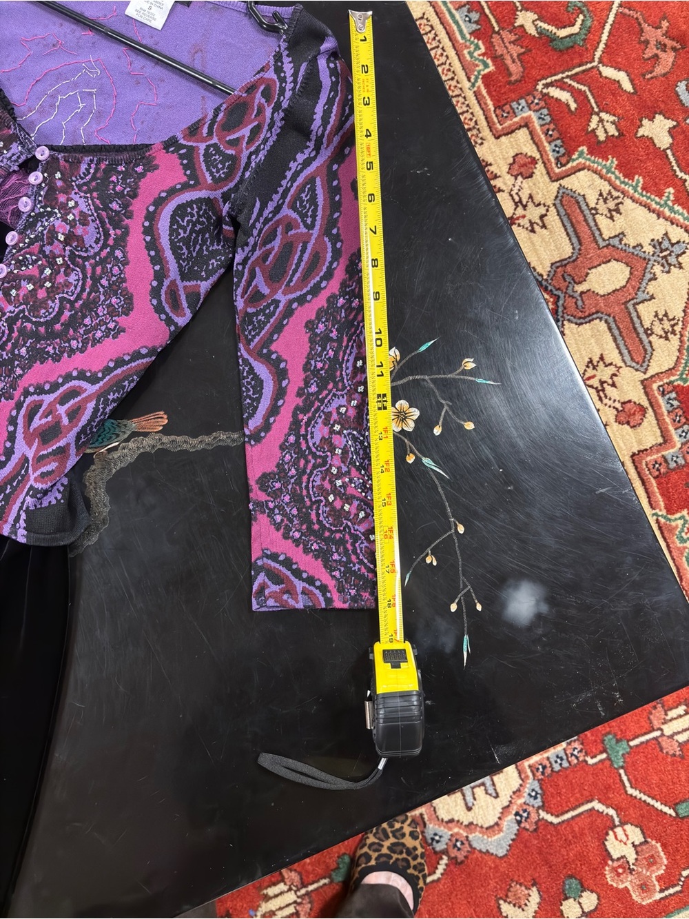 Betsey Johnson Black Slip Dress with Pink & Purple Lace Accent - Picture 8 of 16
